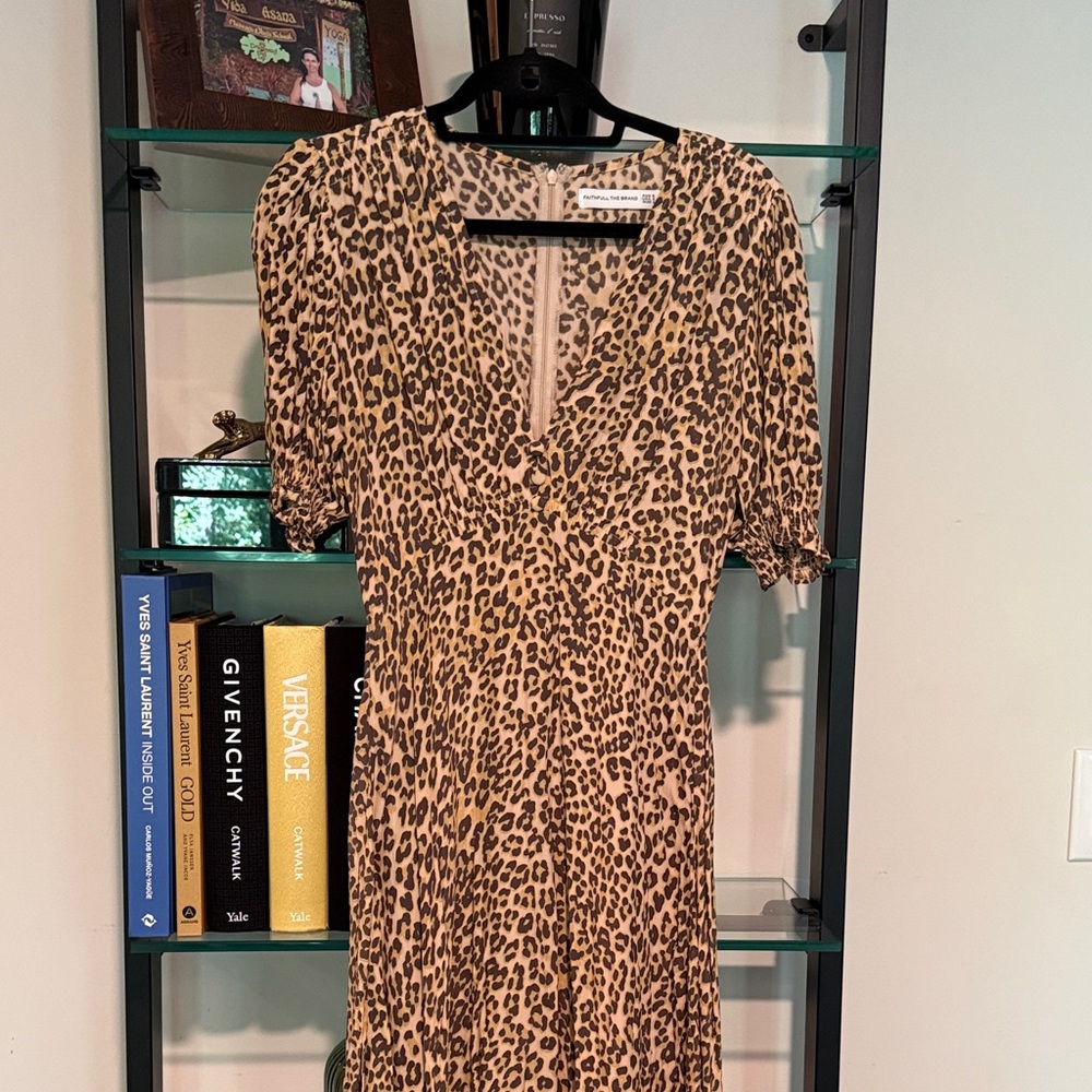 Faithful the Brand Animal Print Long Sleeve Dress